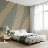 A contemplative gentle arc wallpaper mural for a feature wall.