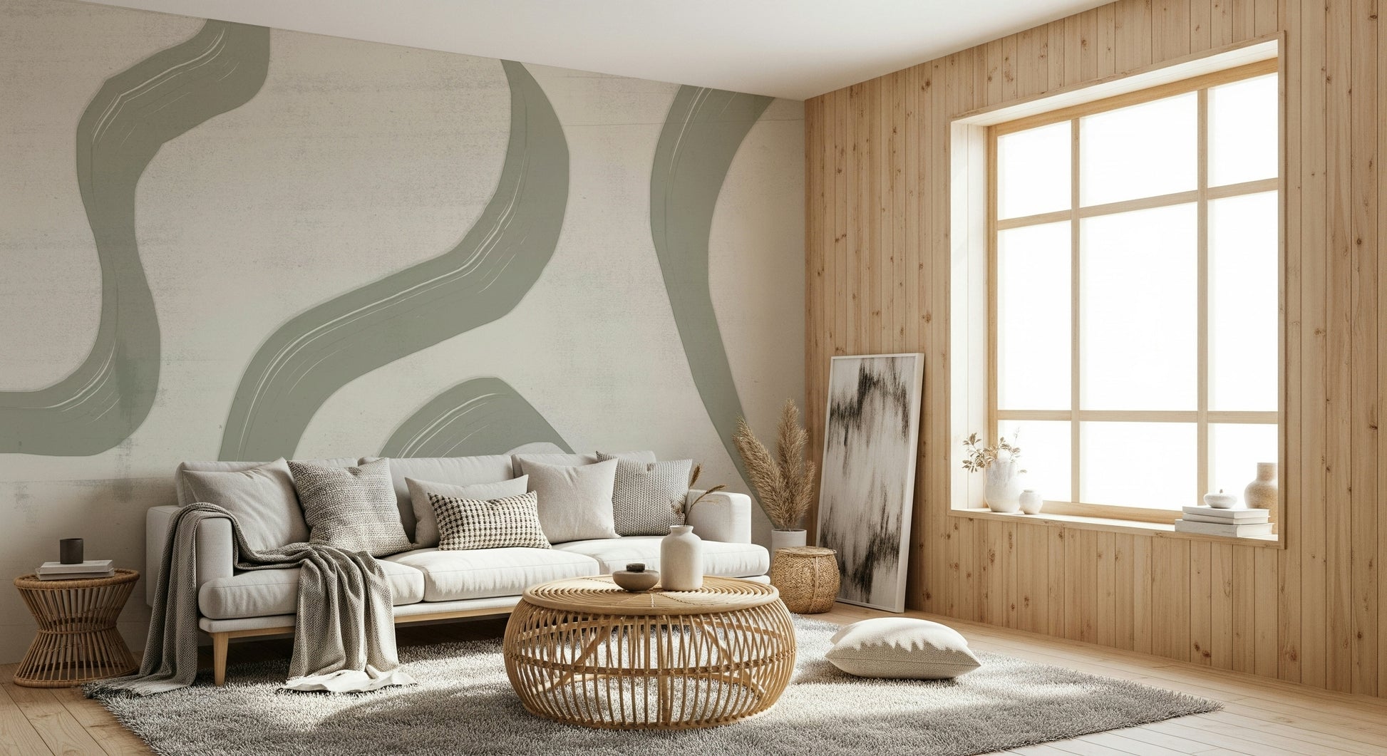 A serene subtle texture wall mural for your decor.