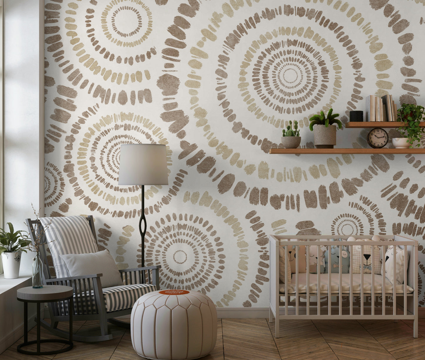 An artistic minimalist design mural for home decor.