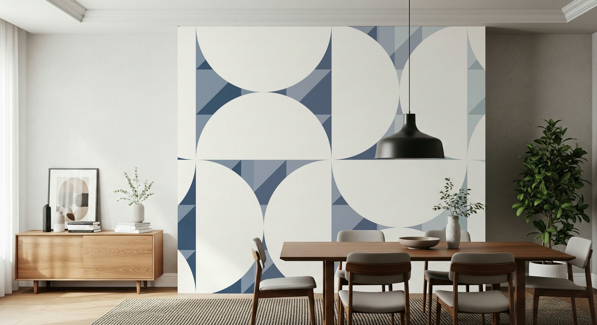 A serene modern pattern wall mural for your decor.
