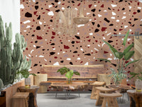 A beautiful modern marble wall mural for a living room.