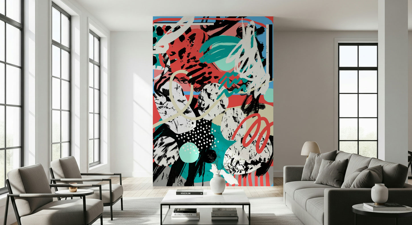 A classic moon design wallpaper for walls.