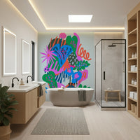 A serene tranquil botanical wall mural for your decor.