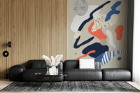 A beautiful subtle texture wallpaper mural with zen grooves.