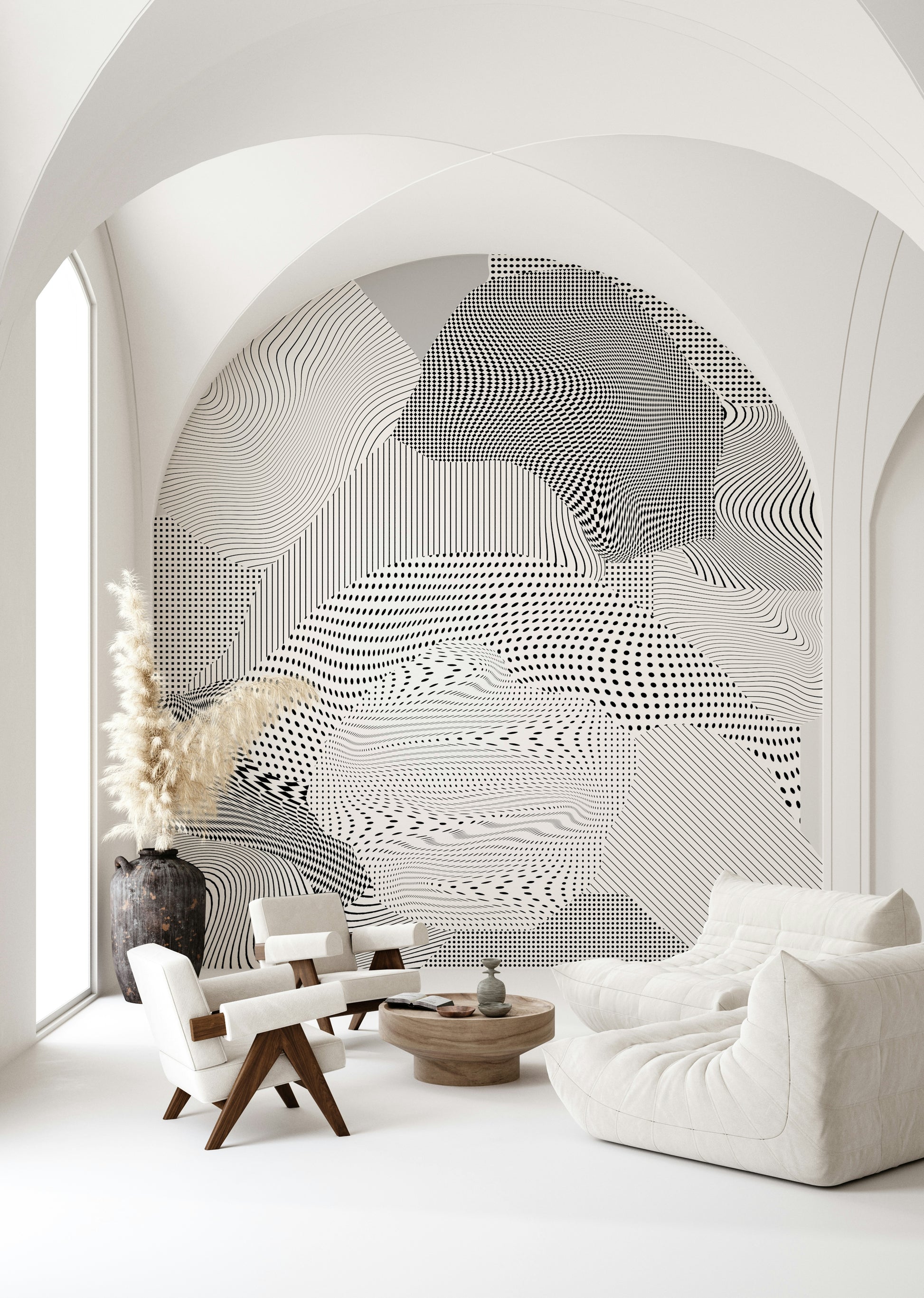 A beautiful modern art wall mural of abstract motion.