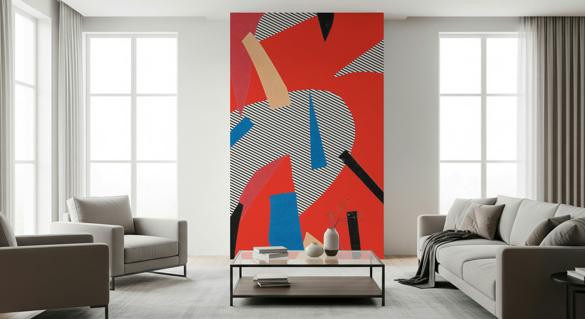 A classic abstract design wallpaper for walls.