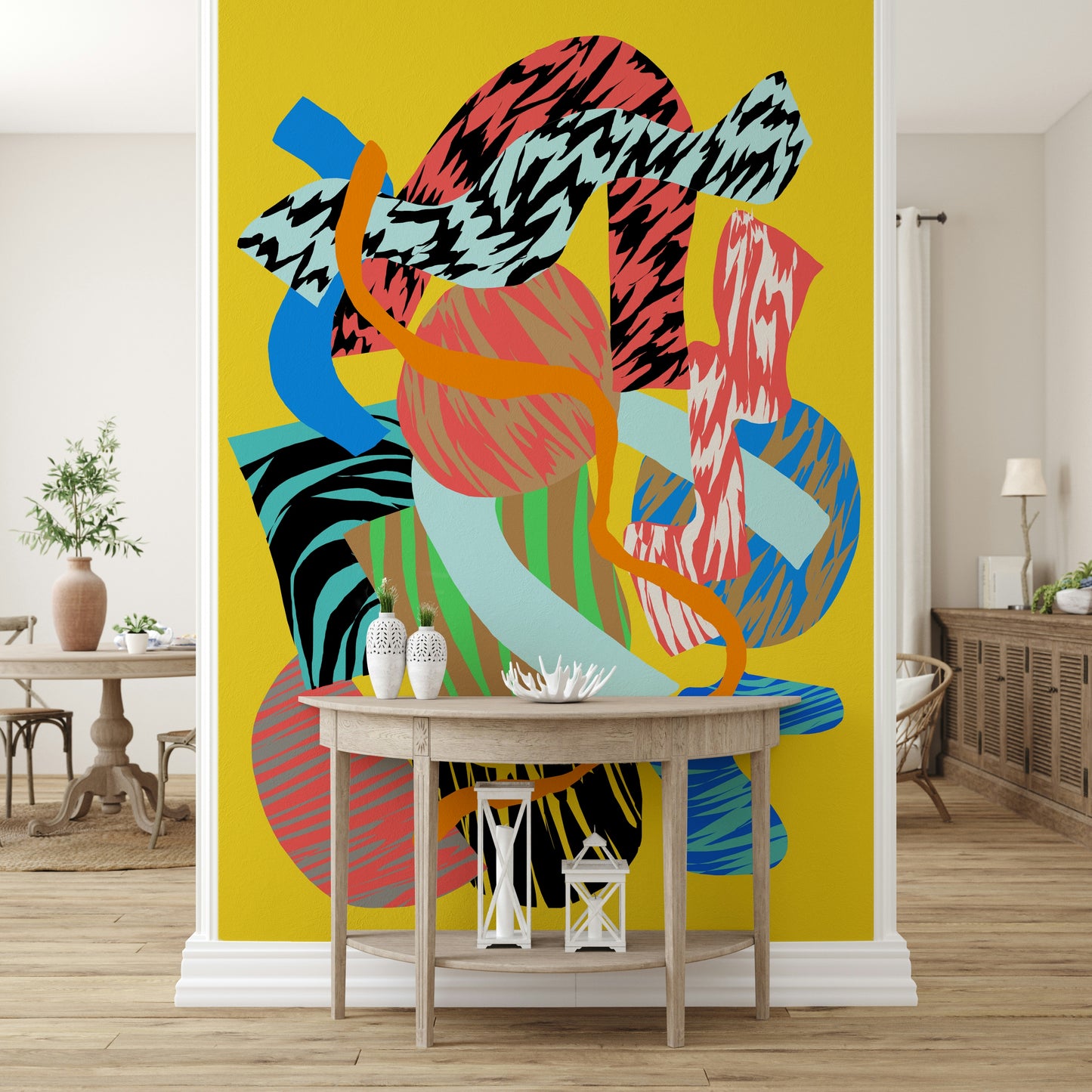 Space lime Wall Mural