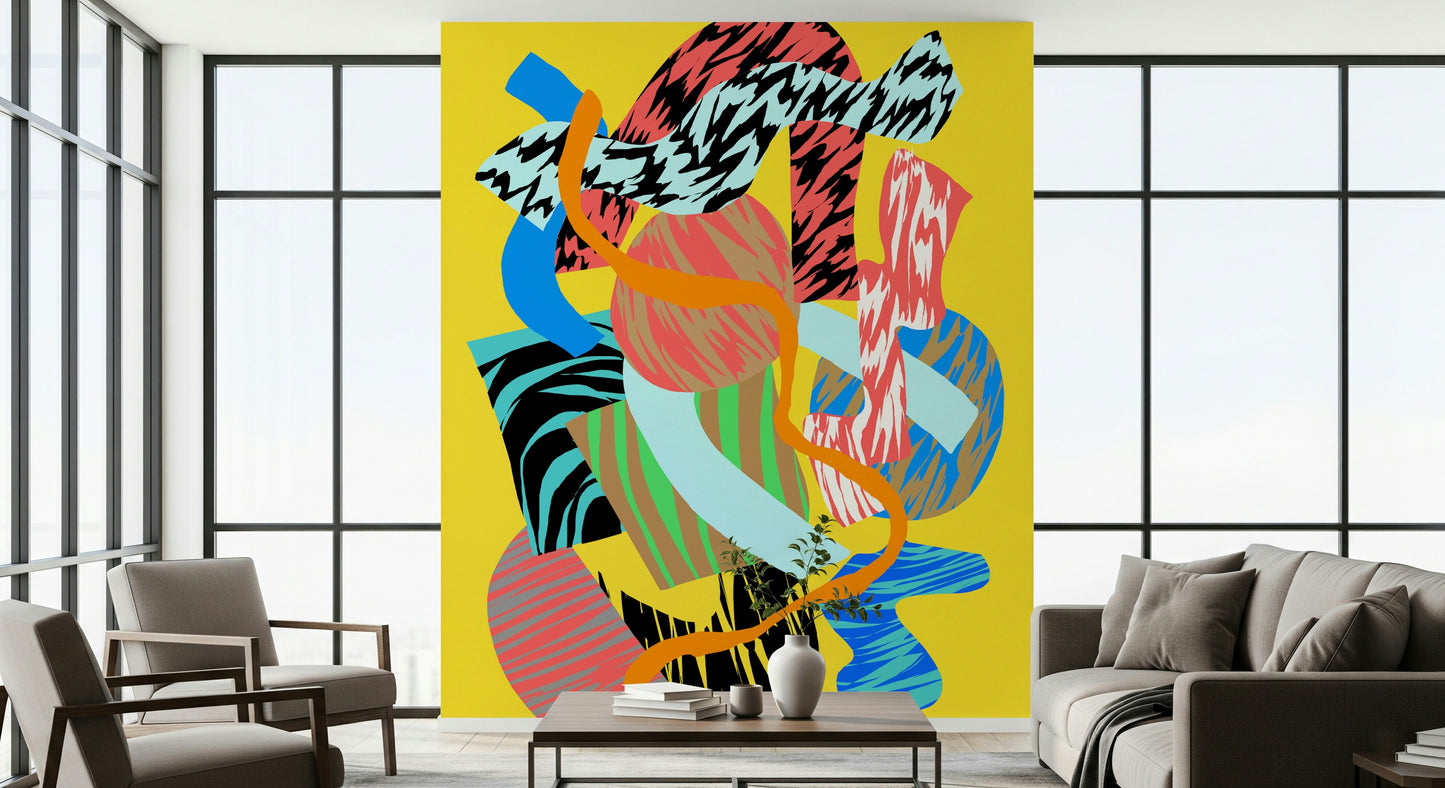 Space lime Wall Mural