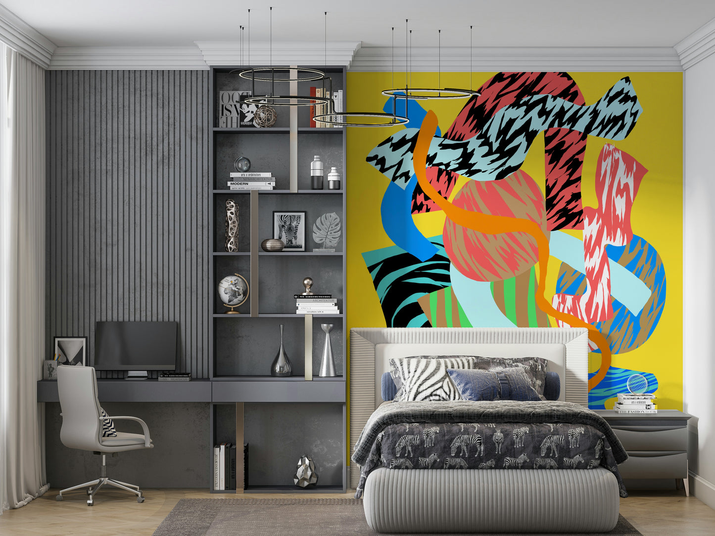 Space lime Wall Mural