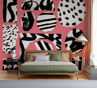 A calming tropical scene wallpaper mural that defines a space.