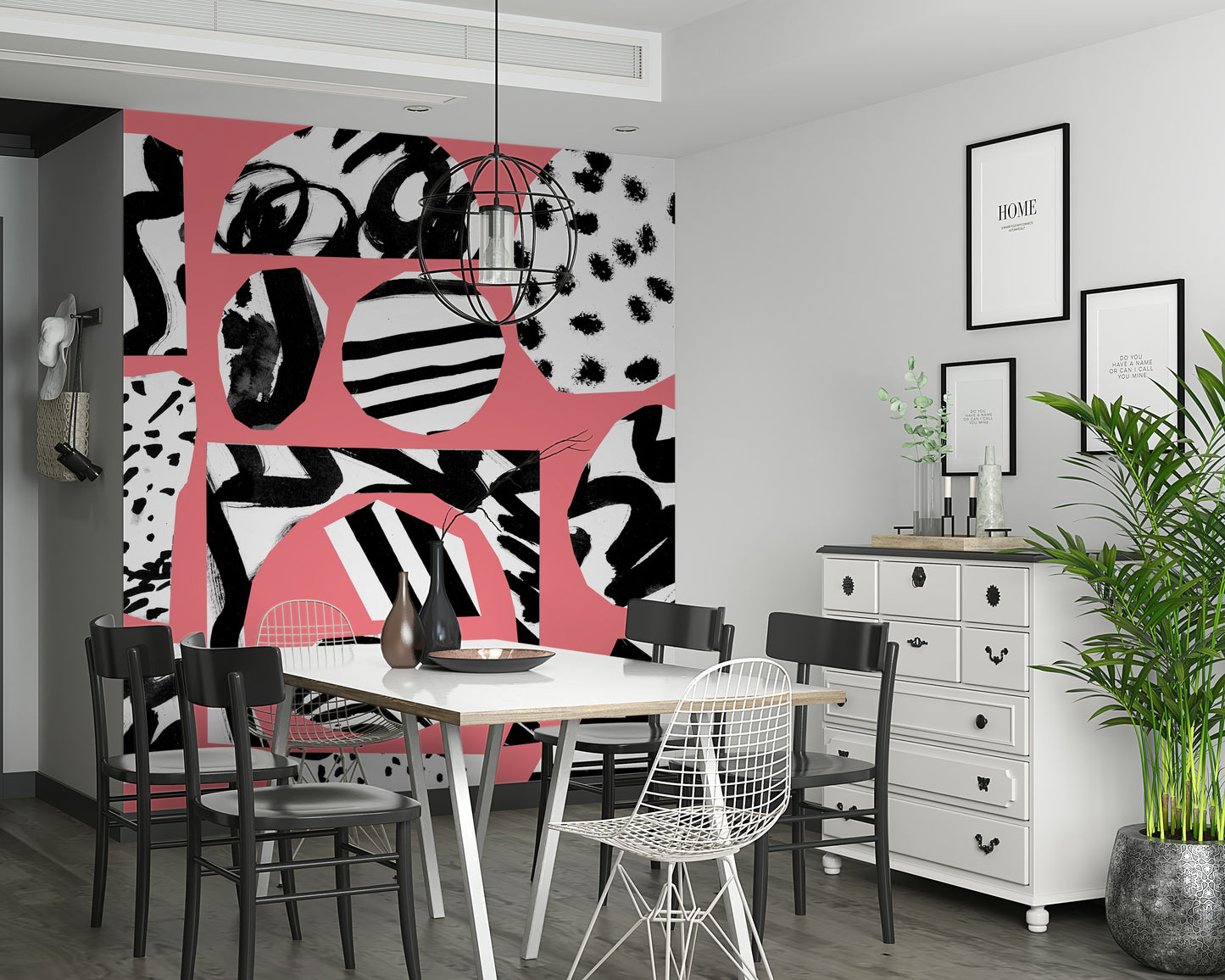 A contemplative tropical bird wallpaper mural for a feature wall.