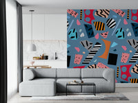 A contemplative gentle design wallpaper mural for a feature wall.