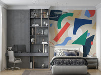 A beautiful fantasy landscape wallpaper mural for a whimsical room.