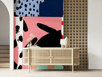 A serene chaotic pattern wall mural for your decor.