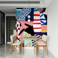 A beautiful modern art wall mural of abstract motion.