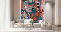 A serene chaotic pattern wall mural for your decor.