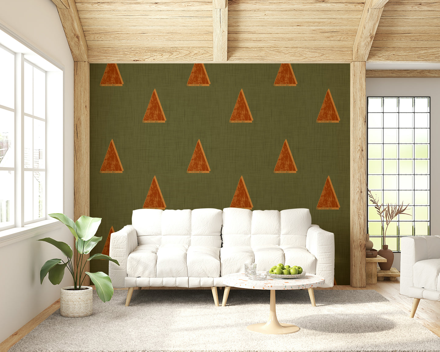 An artistic nature inspired mural for home decor.