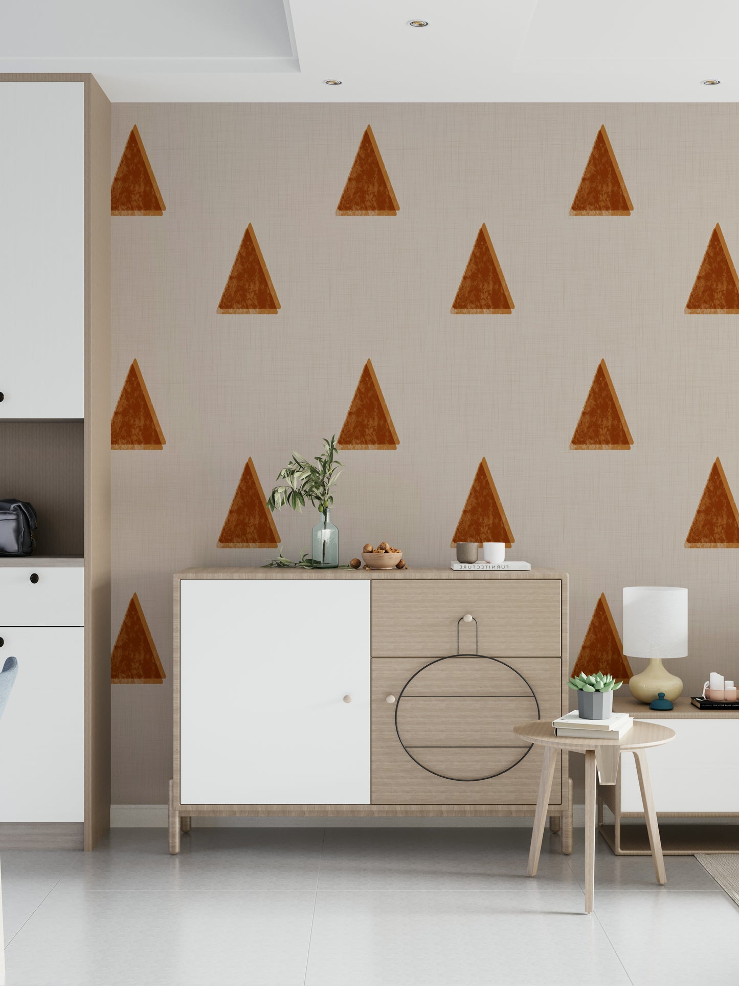 A classic mid-century wallpaper for walls.