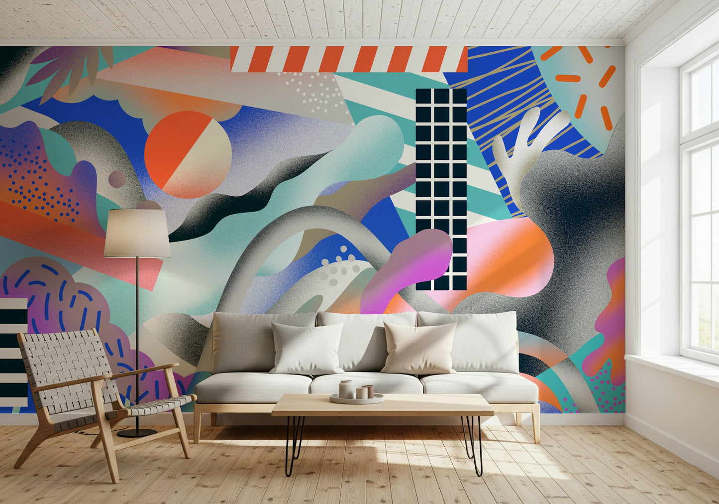 A beautiful modern art wall mural of delicate grain.