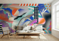 A beautiful modern art wall mural of delicate grain.