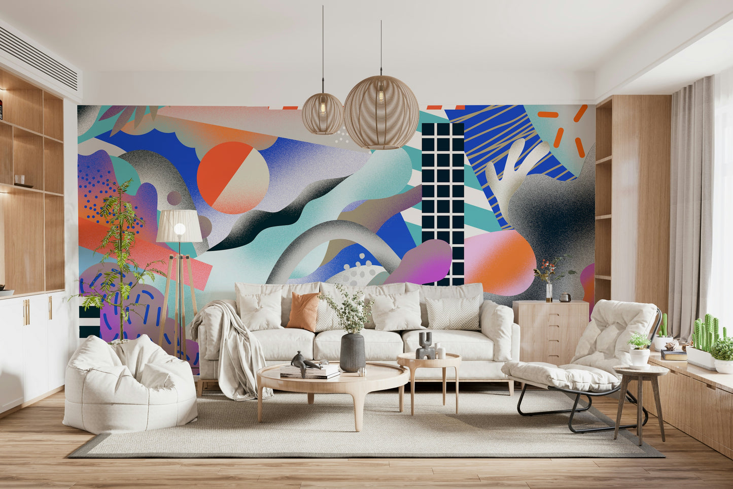 A classic abstract design wallpaper for walls.