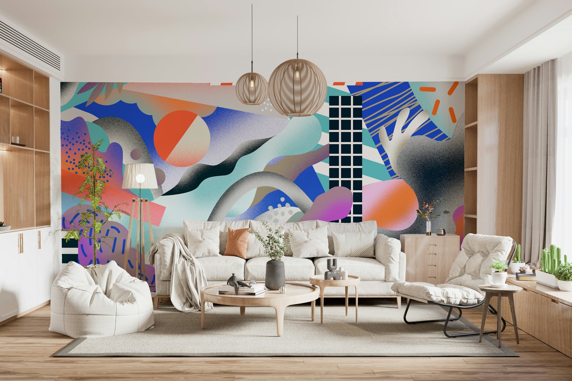 A classic abstract design wallpaper for walls.