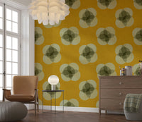 An artistic soft petal mural on elegant wallpaper.