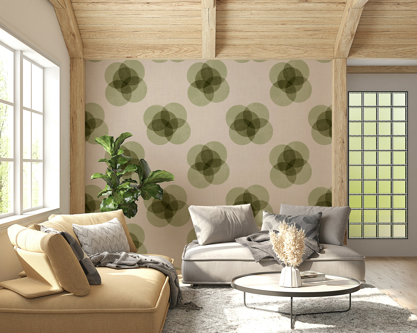 An artistic soft petal mural on elegant wallpaper.