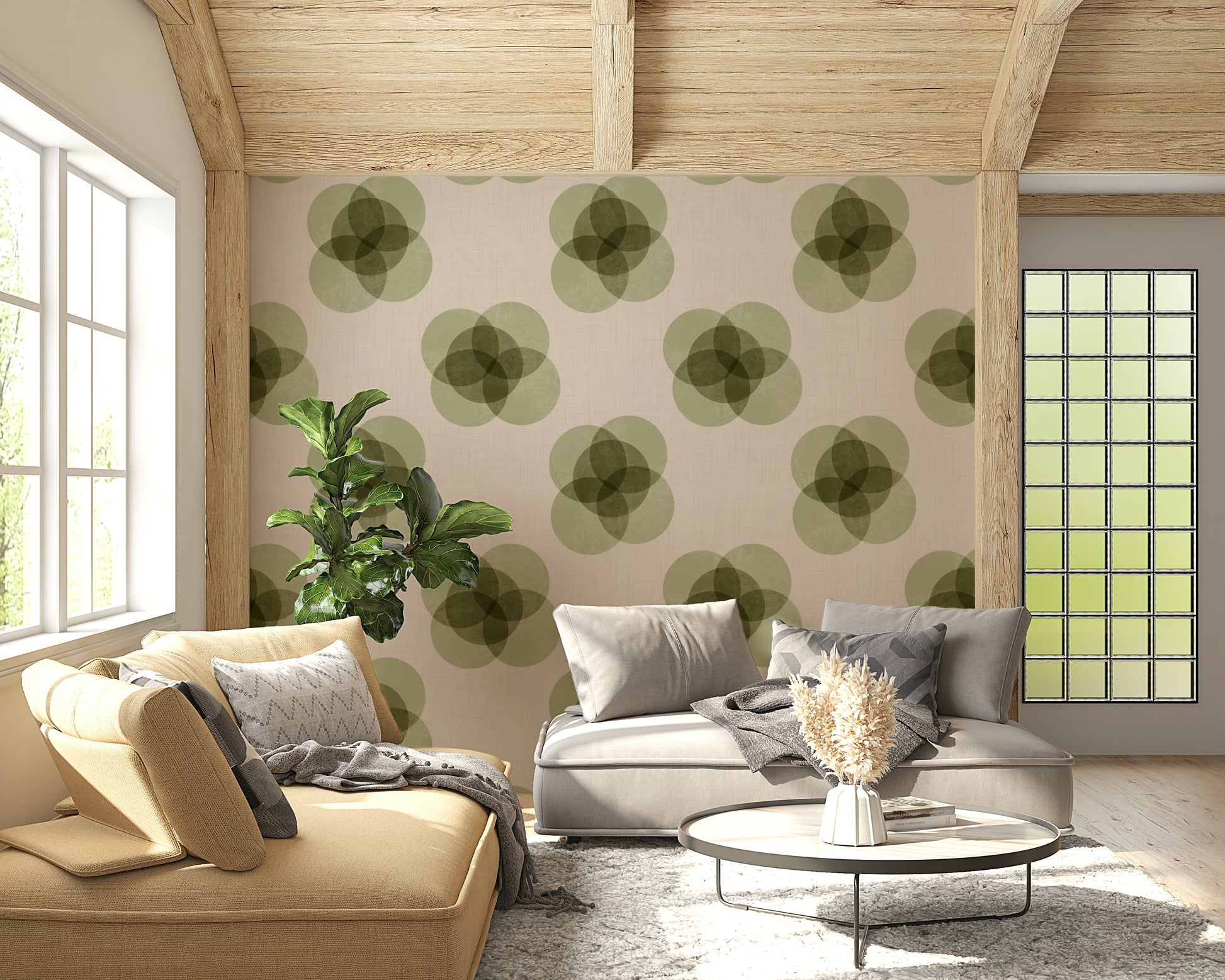 An artistic soft petal mural on elegant wallpaper.
