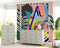 A contemplative antique compass wallpaper mural for a feature wall.