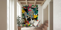 Abstract football BR SOCCER Wall Mural