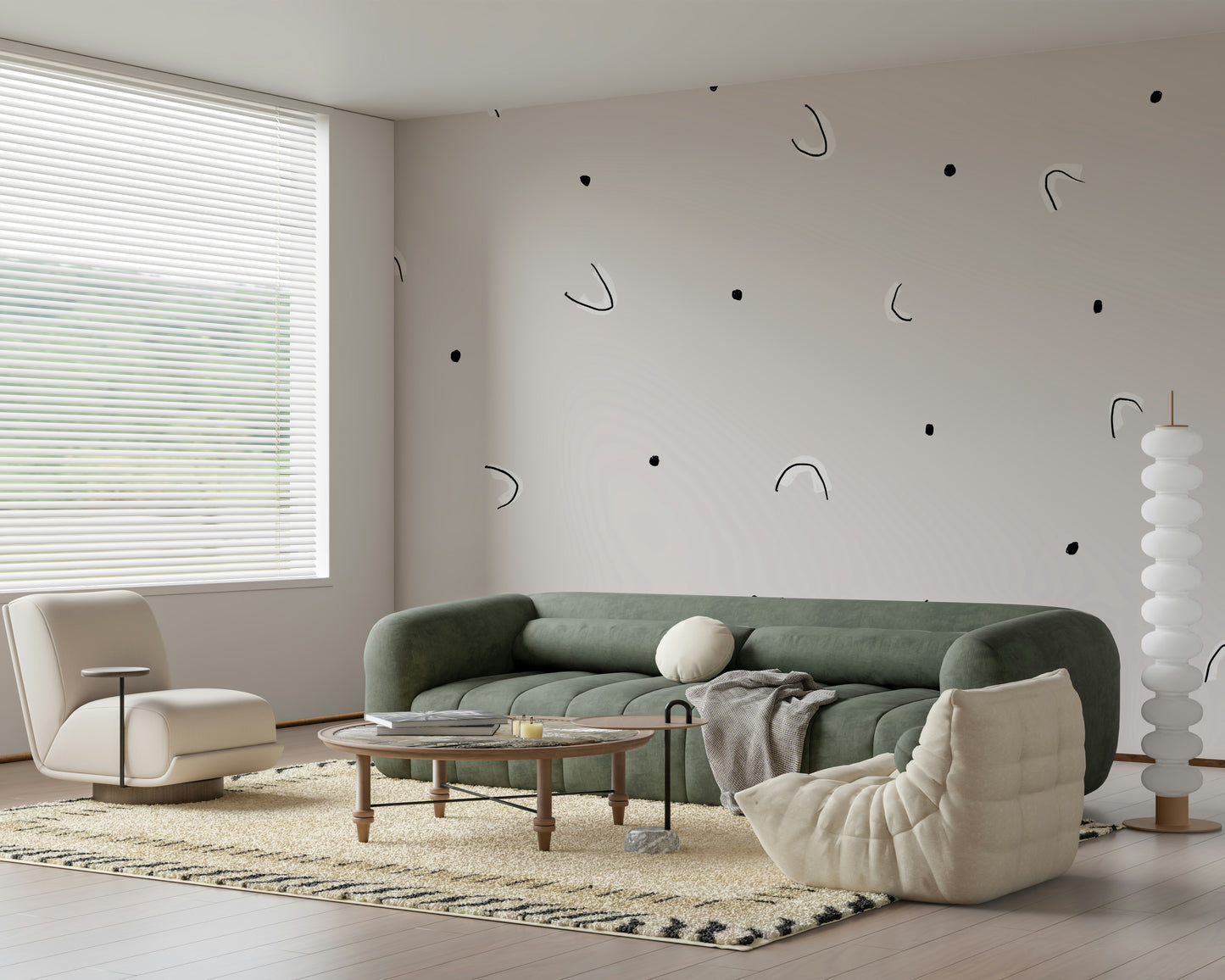 Minimalist Dots Wall Mural -2329861