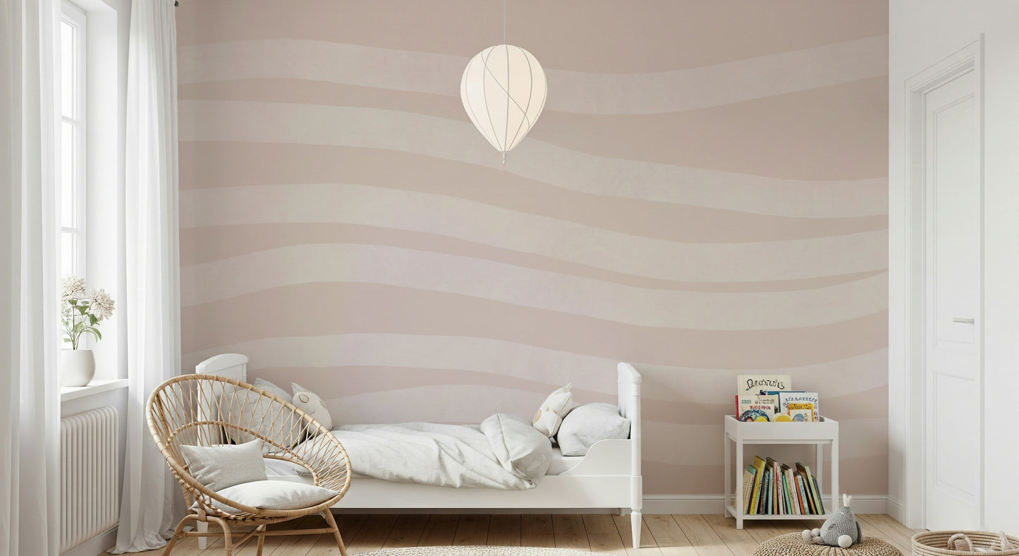 Rose Quartz Waves Wall Mural -2329868