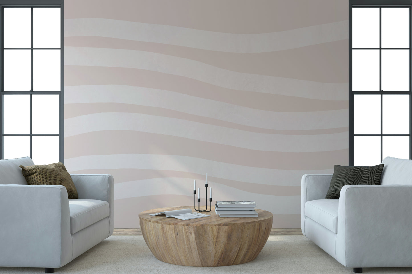 Rose Quartz Waves Wall Mural -2329868