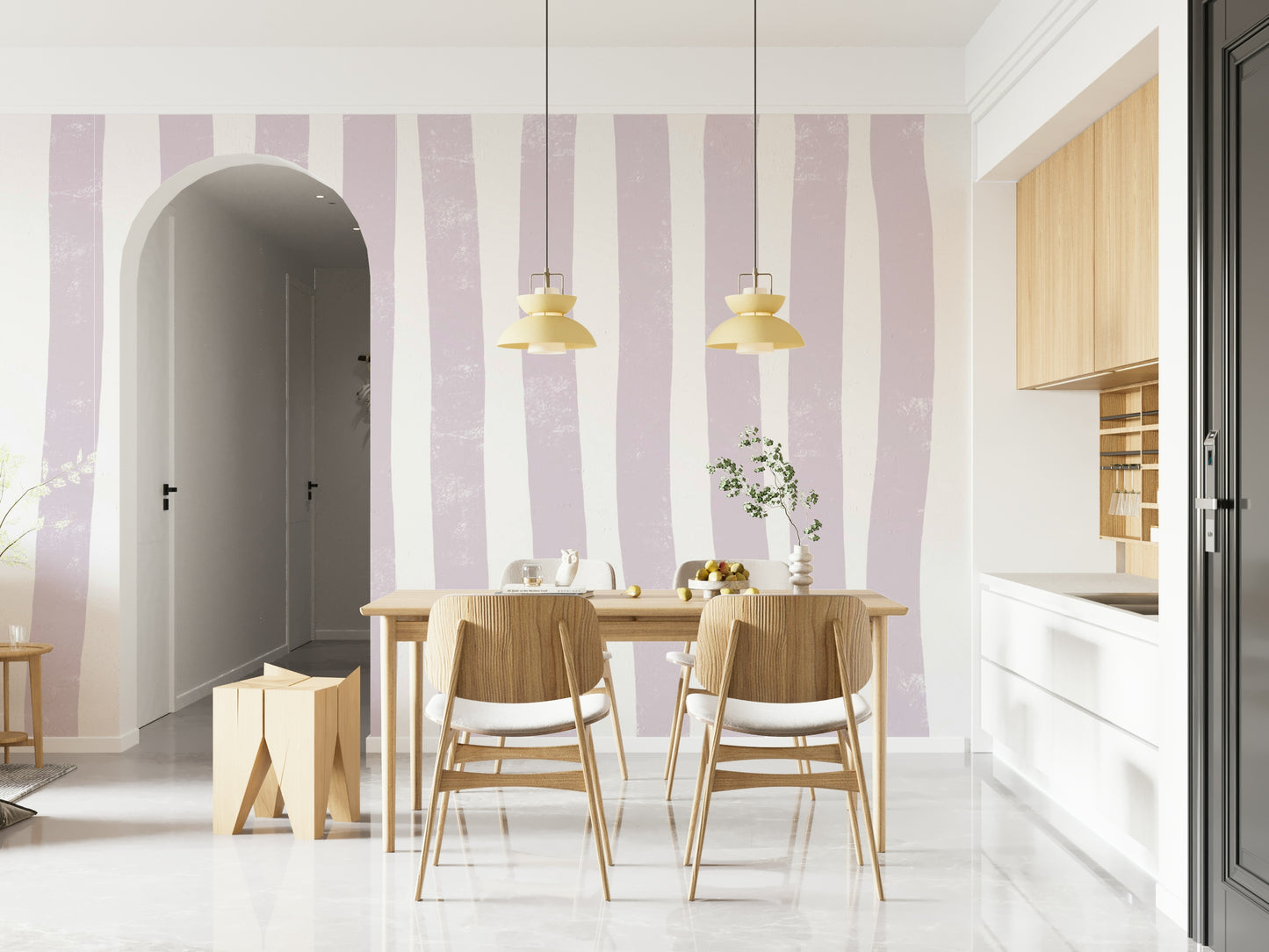 Lavender Stripes Wall Mural -2338842