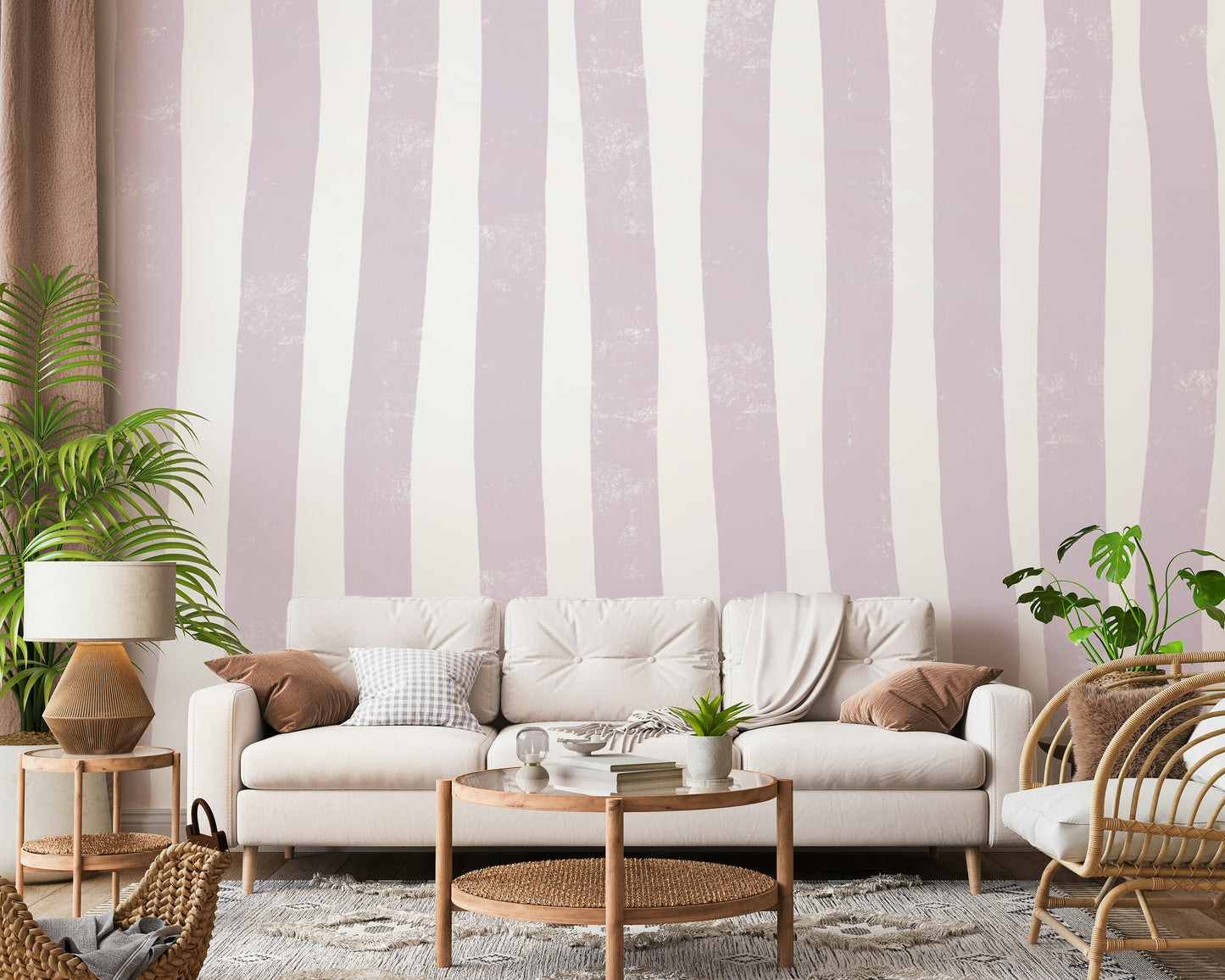 Lavender Stripes Wall Mural -2338842