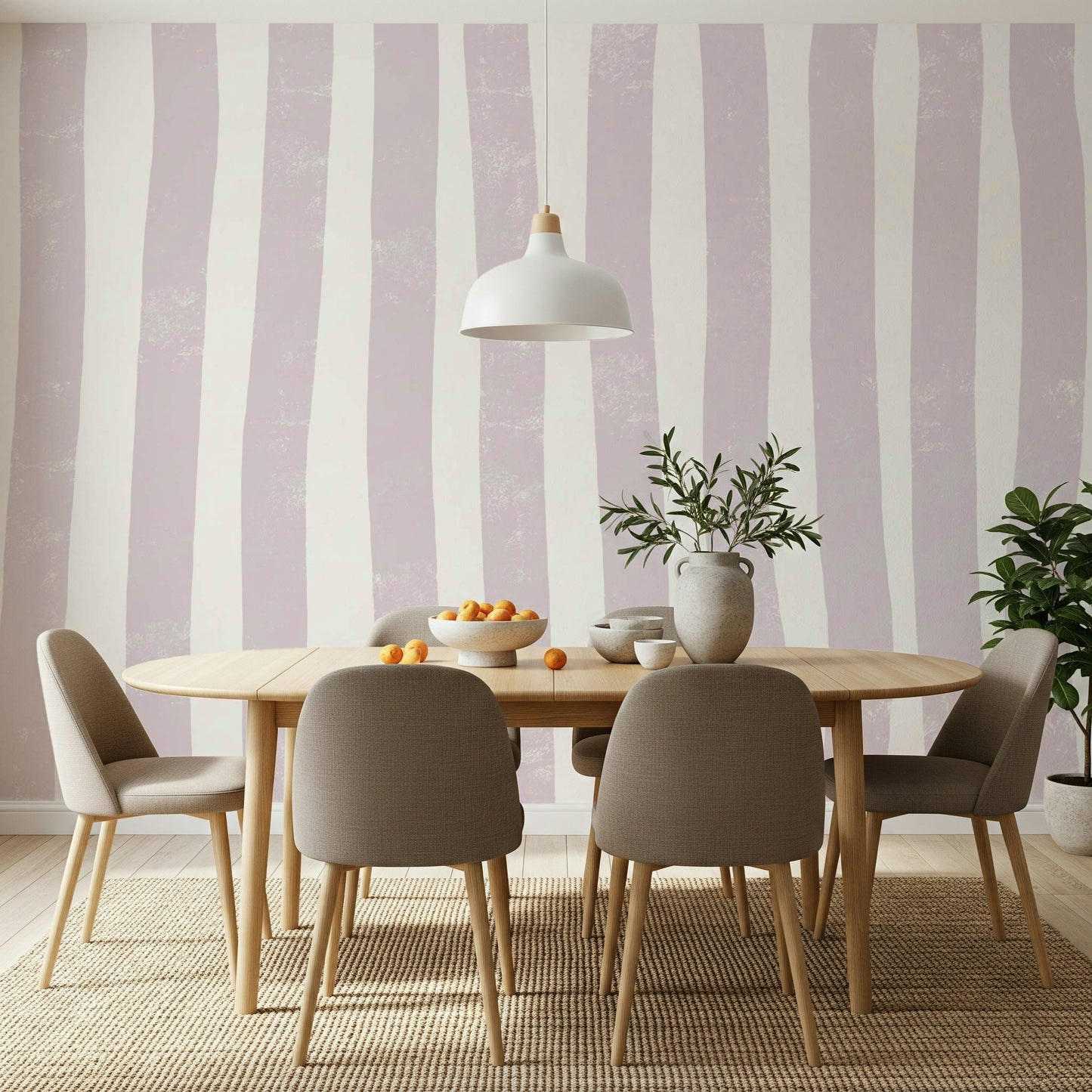 Lavender Stripes Wall Mural -2338842