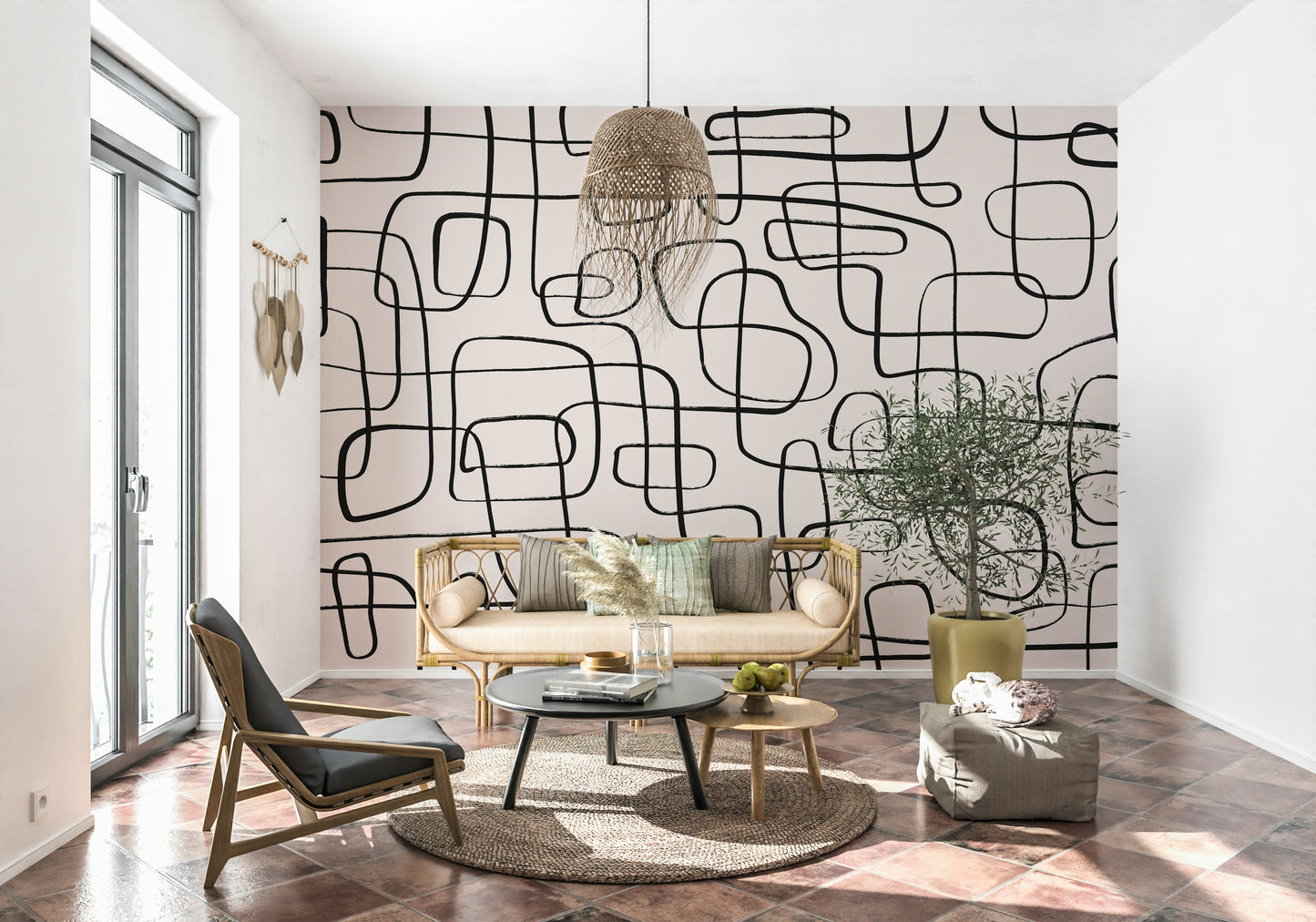 Wandering Lines Wall Mural -2372010