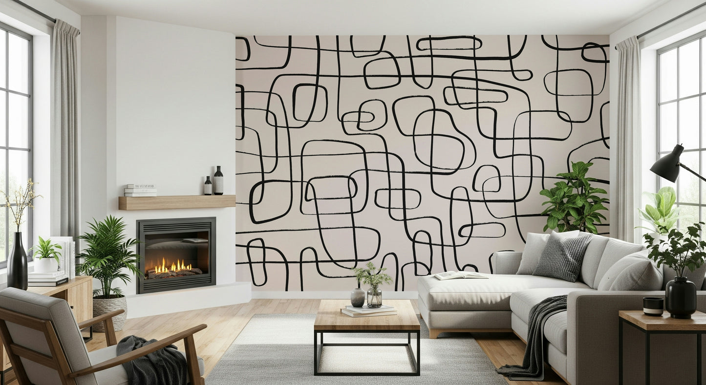 Wandering Lines Wall Mural -2372010