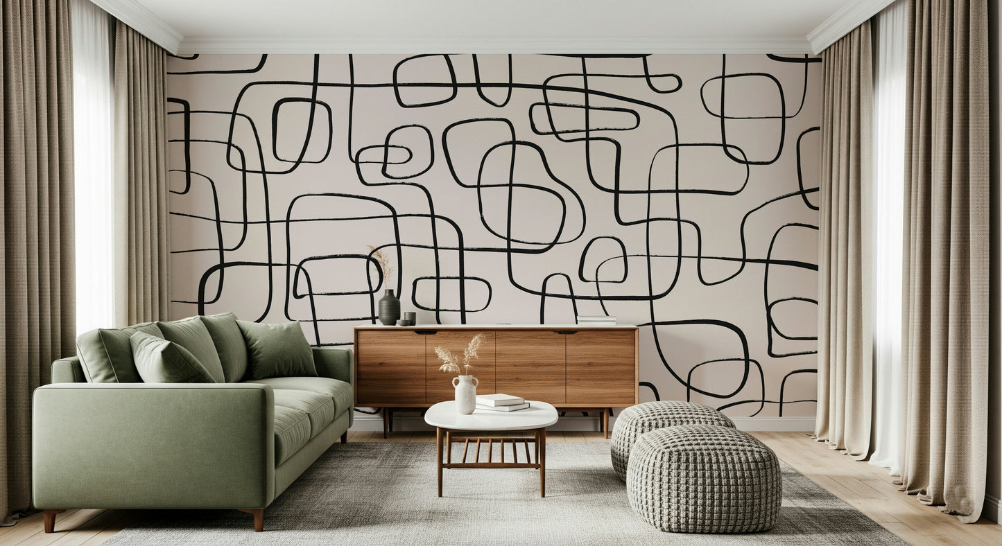 Wandering Lines Wall Mural -2372010