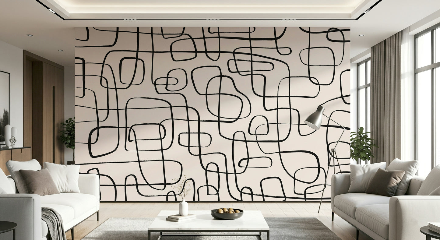 Wandering Lines Wall Mural -2372010