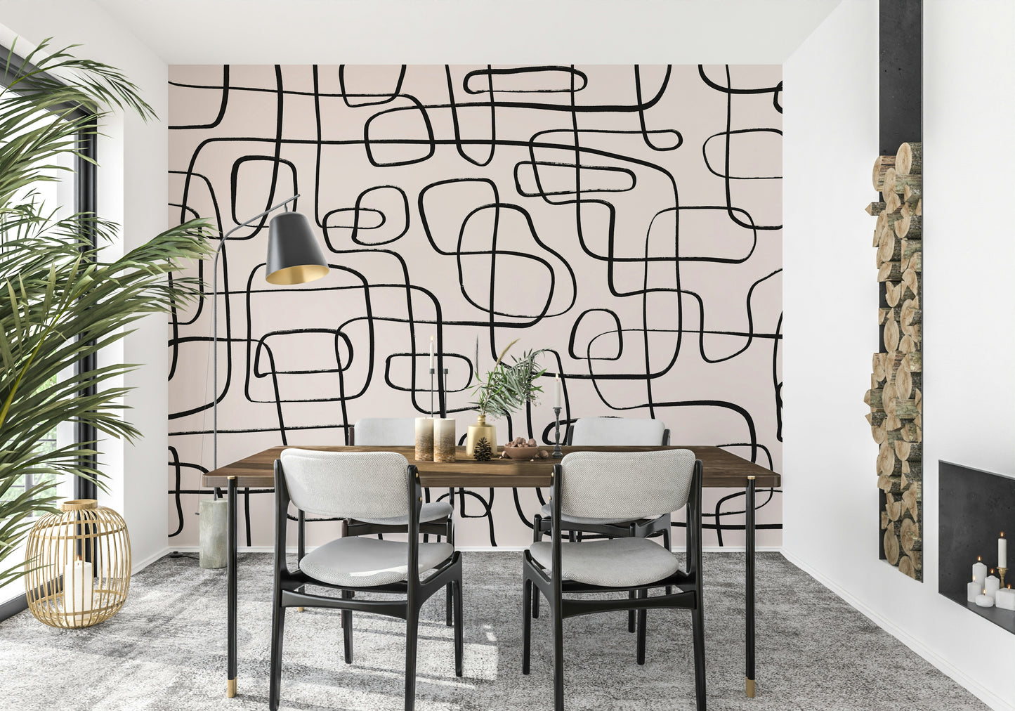 Wandering Lines Wall Mural -2372010