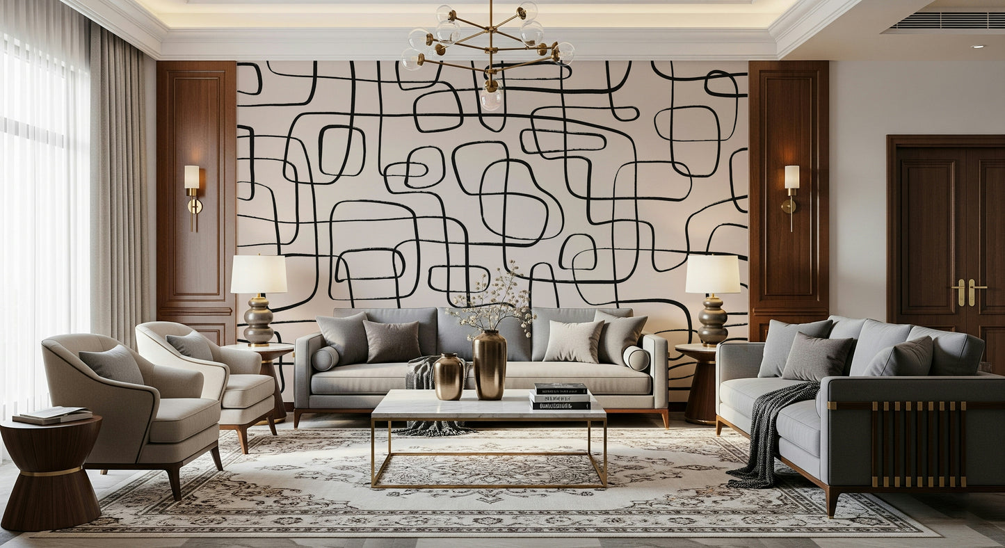 Wandering Lines Wall Mural -2372010
