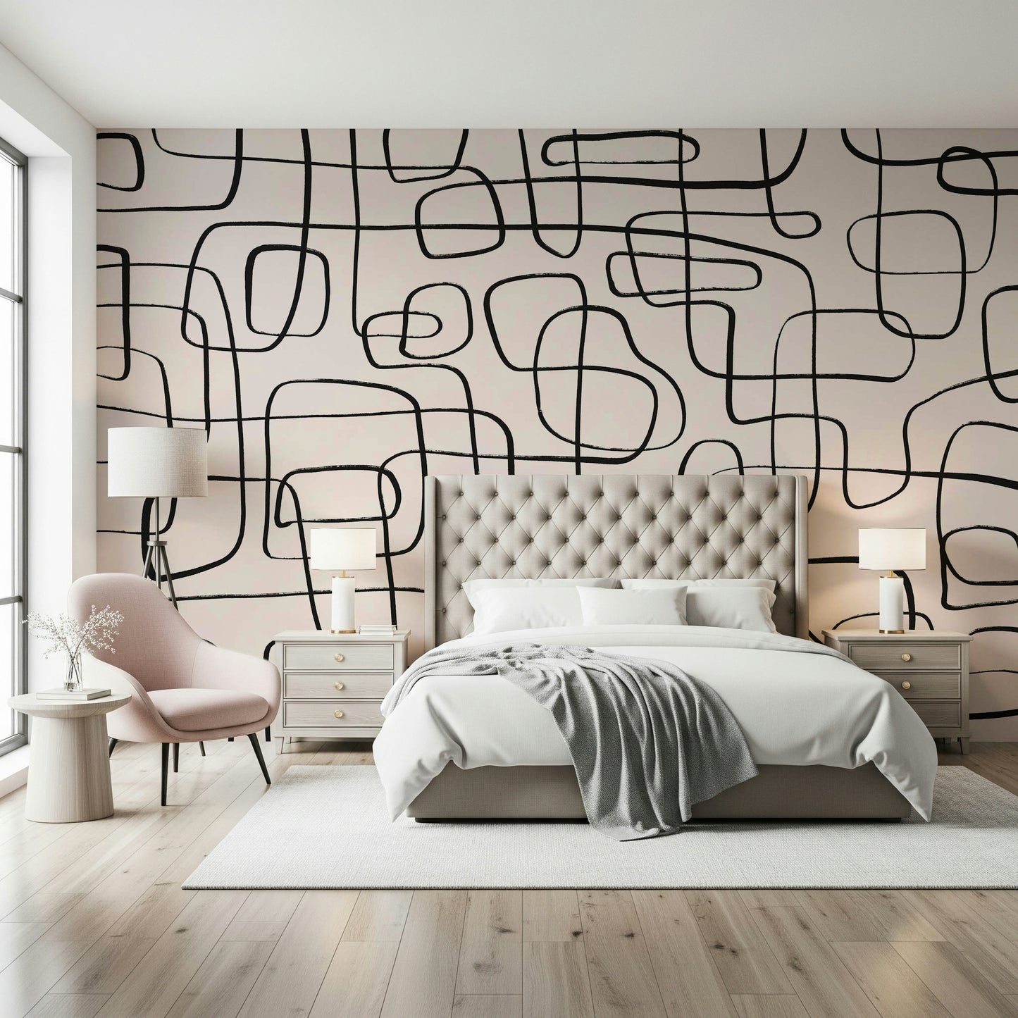 Wandering Lines Wall Mural -2372010