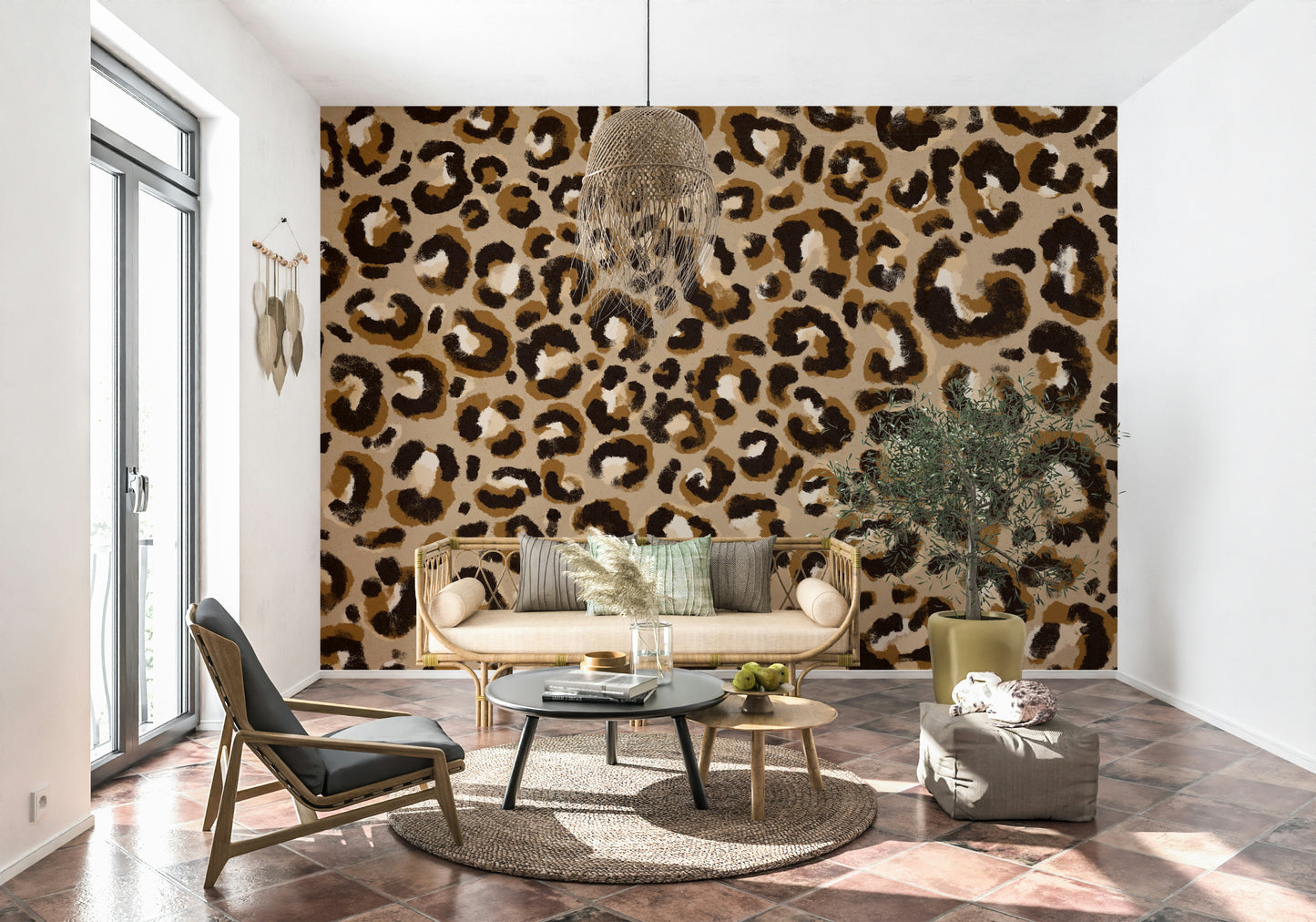 Rustic Leopard Wall Mural -2384305