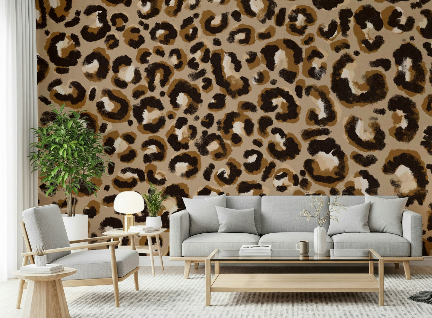 Rustic Leopard Wall Mural -2384305