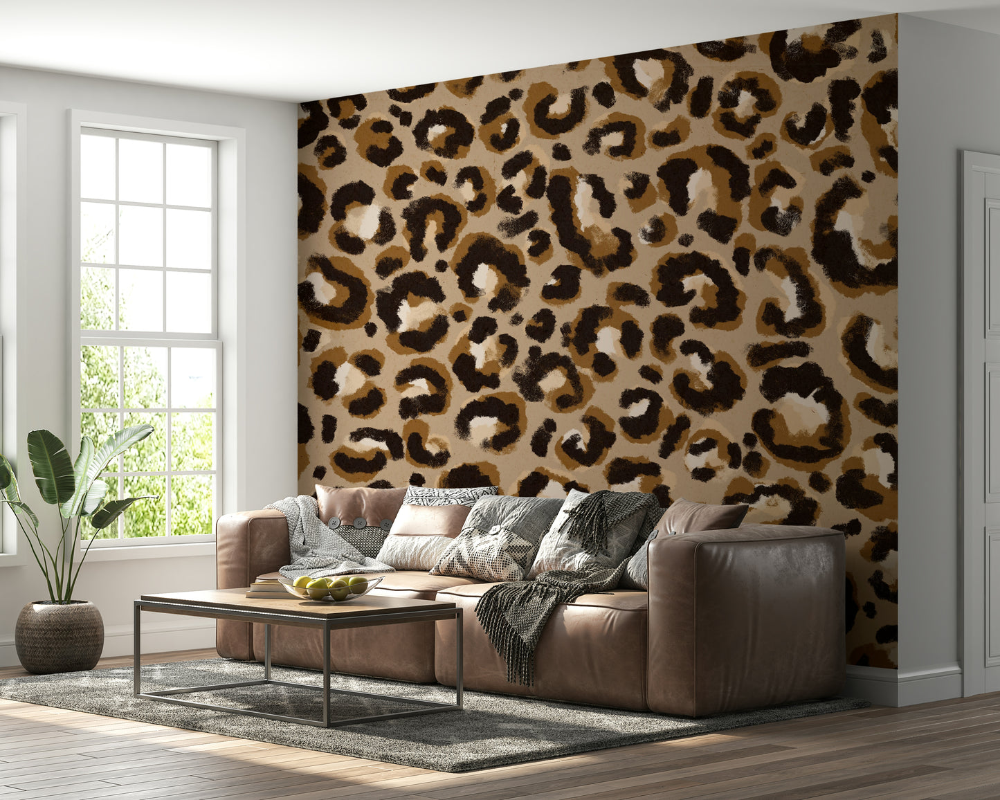 Rustic Leopard Wall Mural -2384305