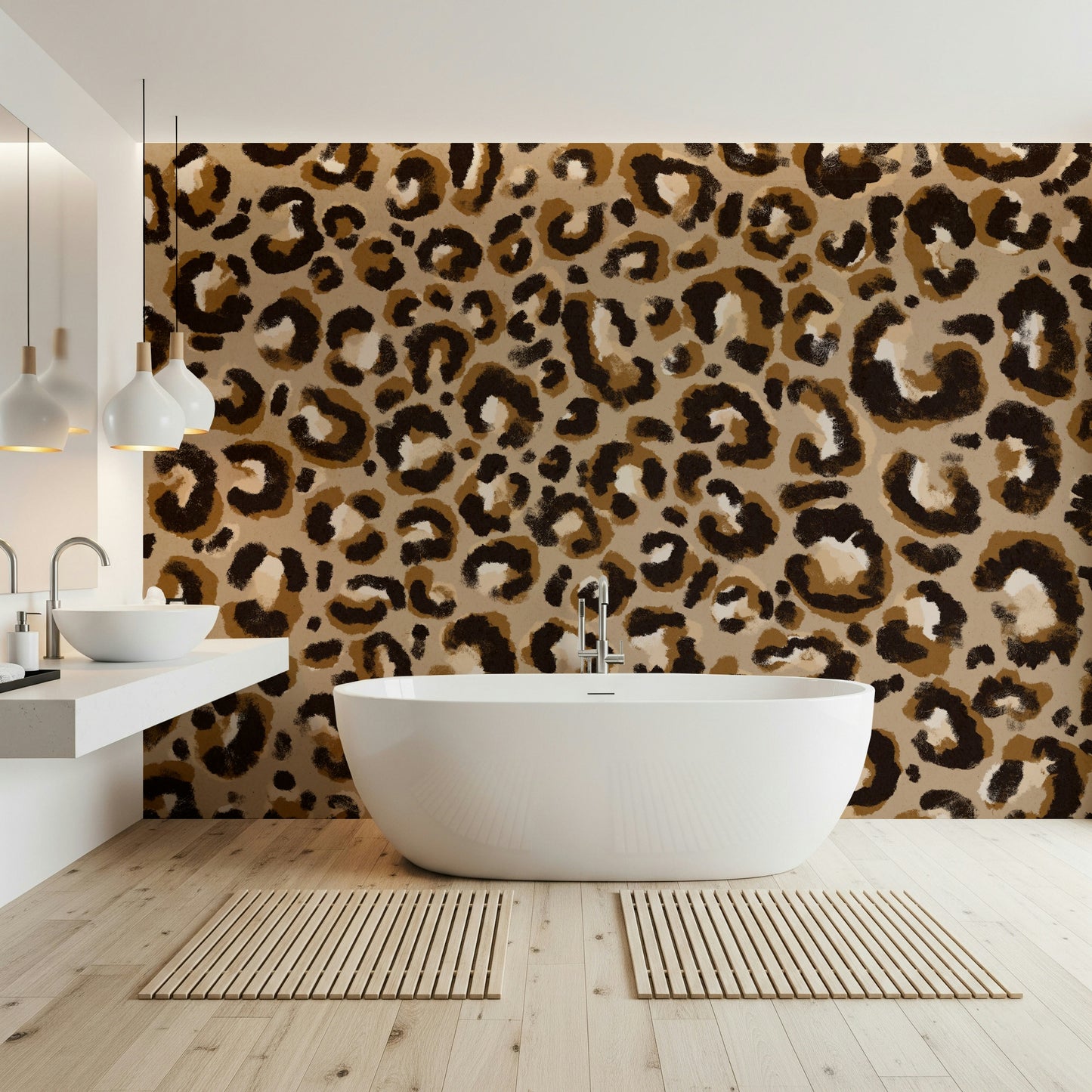 Rustic Leopard Wall Mural -2384305