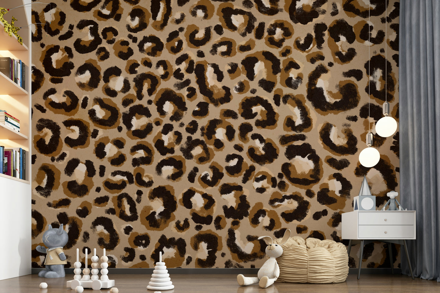 Rustic Leopard Wall Mural -2384305