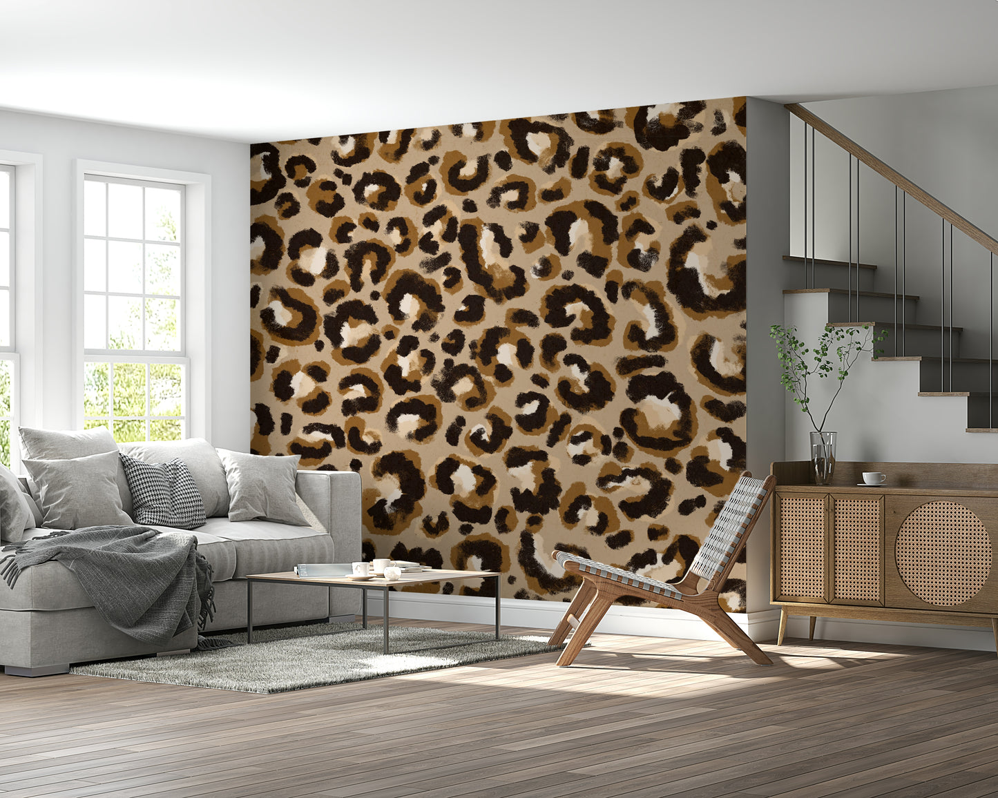 Rustic Leopard Wall Mural -2384305